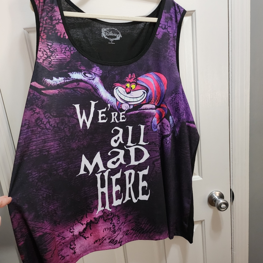 Torrid Size 5 Alice in Wonderland Disney Mad Cat tank top New with tags